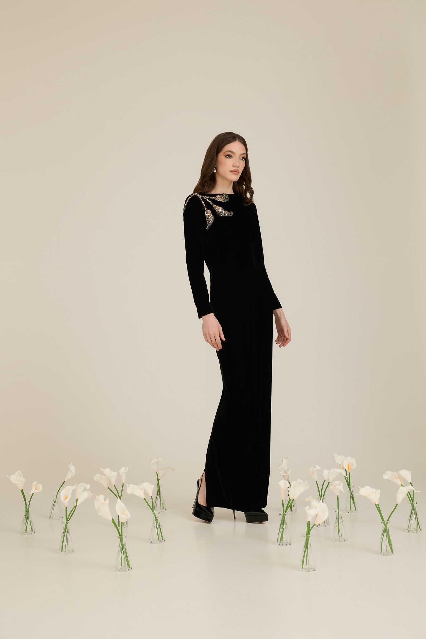 Rochie Midi din Catifea