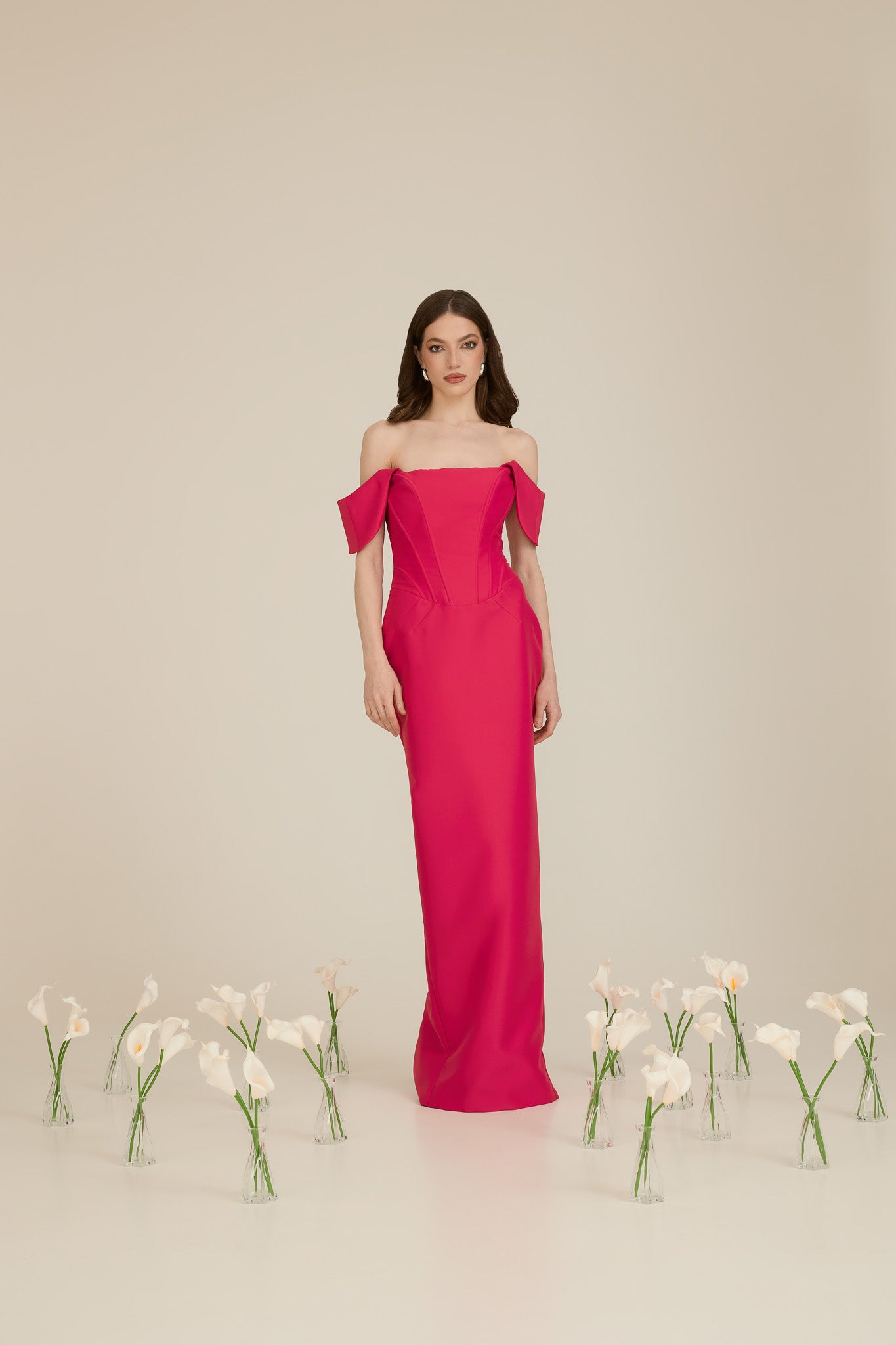 Rochie Lunga cu Corset Retro