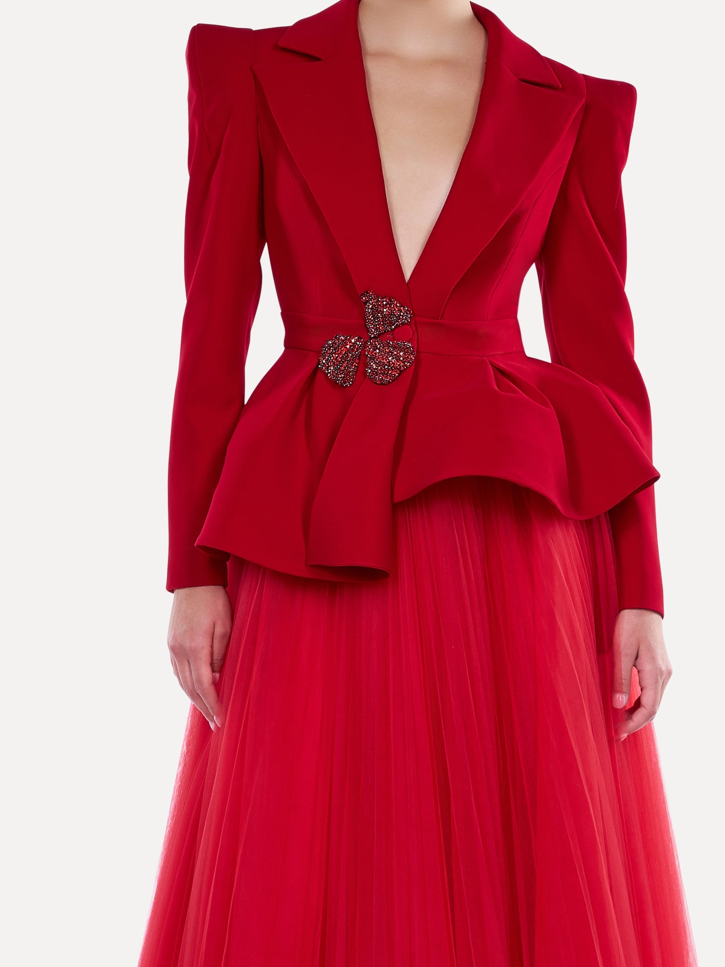 Peplum embellished skirt tulle Araftu Couture