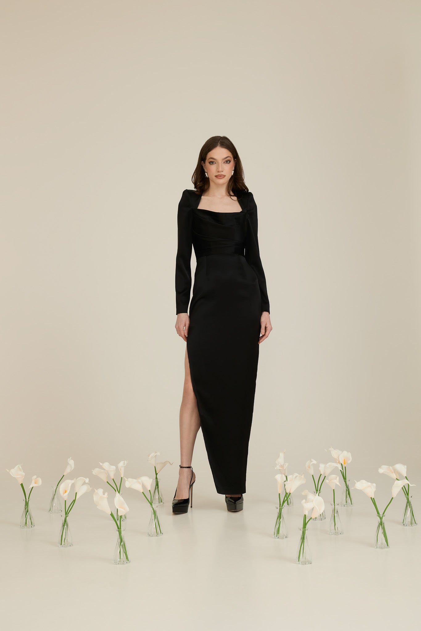 Rochie de Seara cu Slit Asimetric