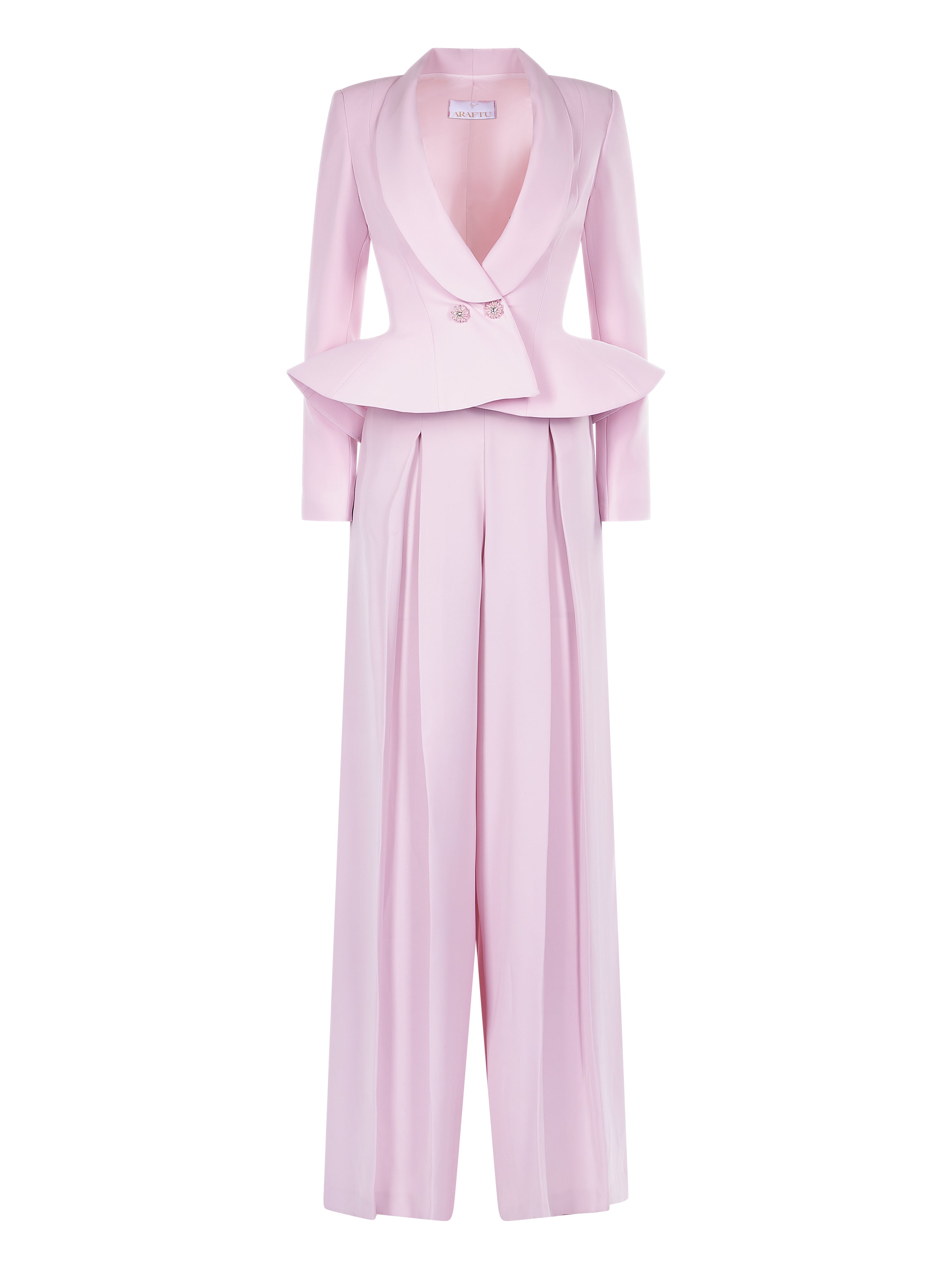 Costum elegant cu pantaloni Palazzo Araftu Couture
