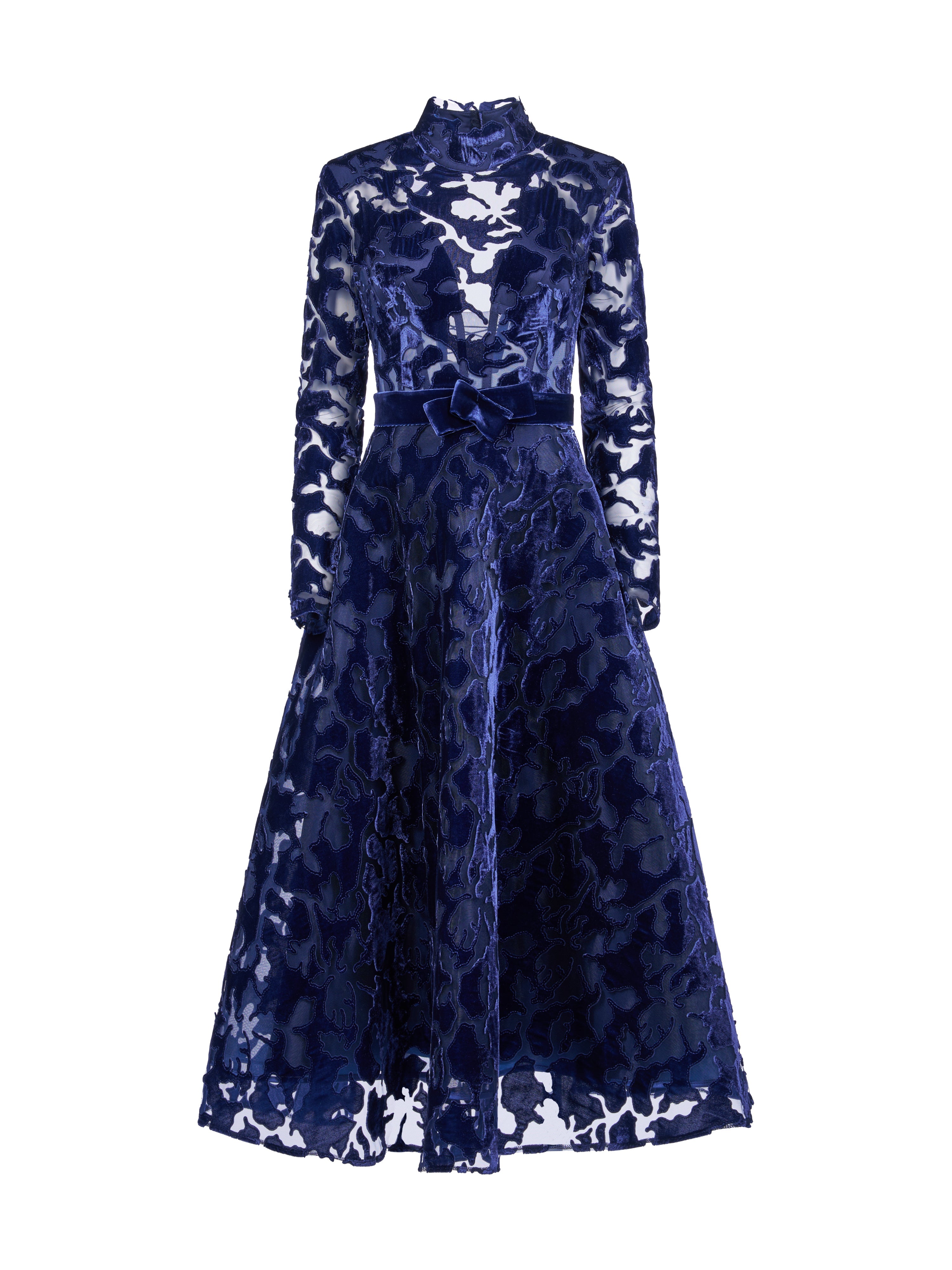 Rochie midi clos din catifea Araftu Couture