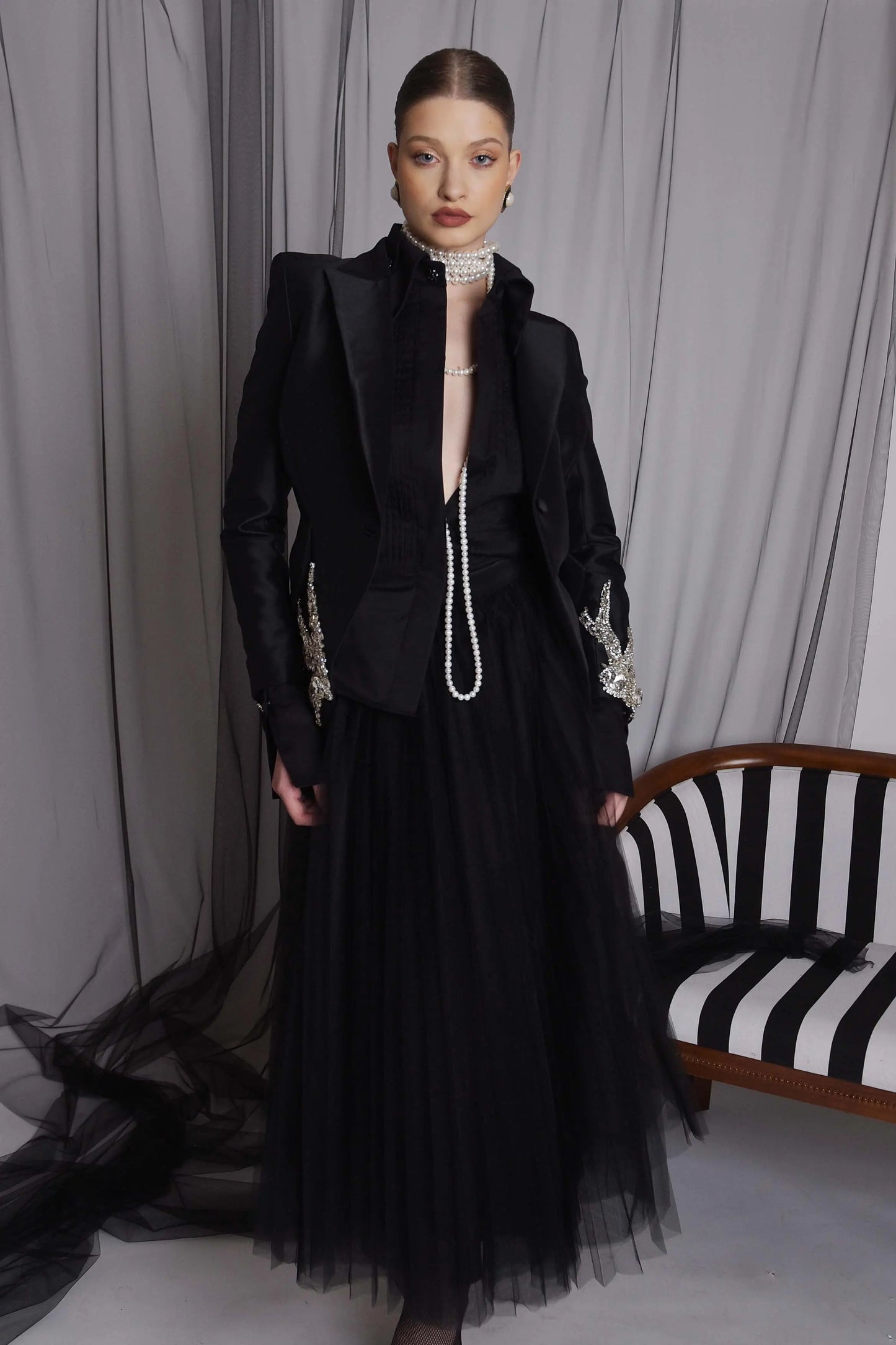 Costum elegant cu sacou - Araftu Couture