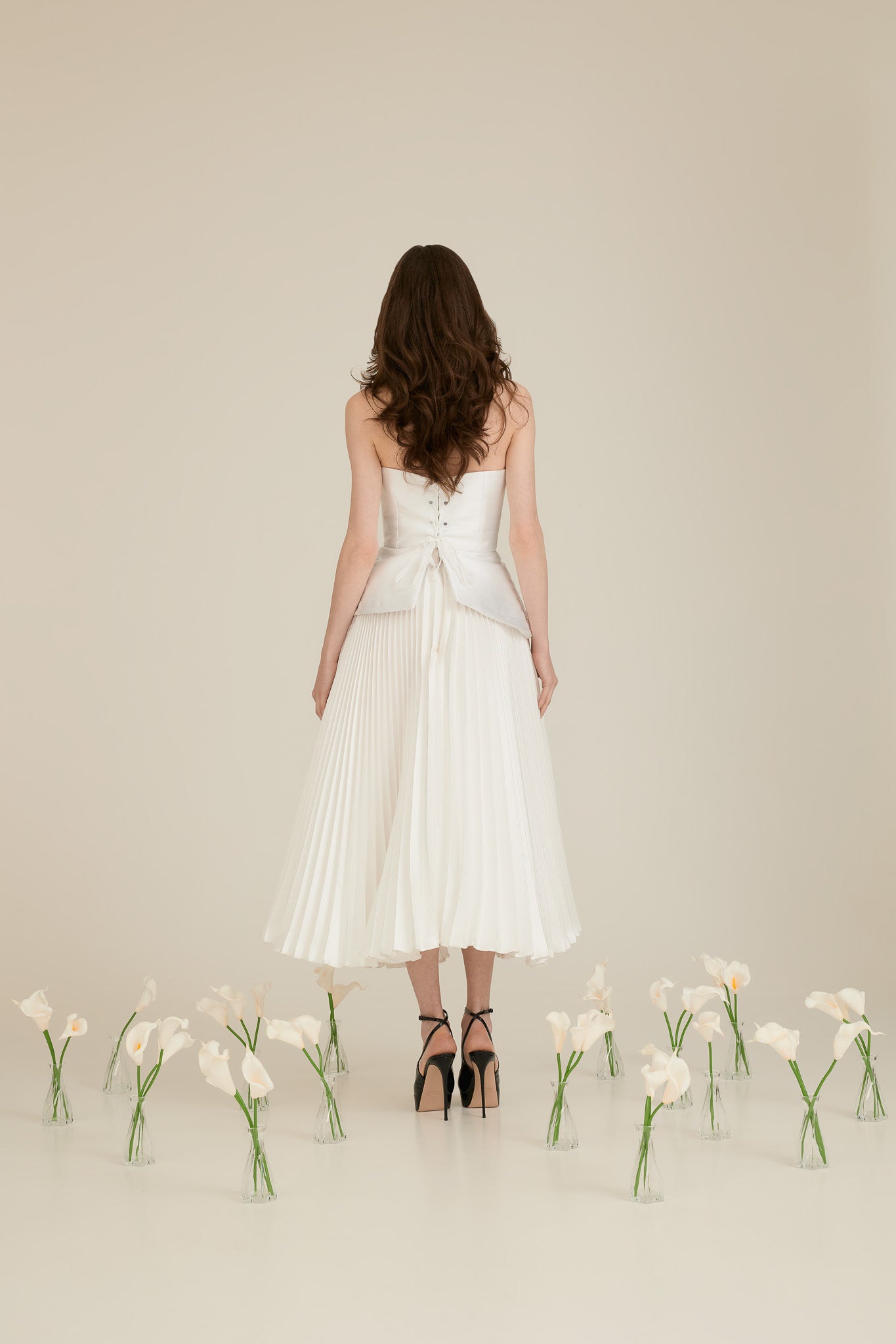 Corset Asimetric cu Detalii Cusute