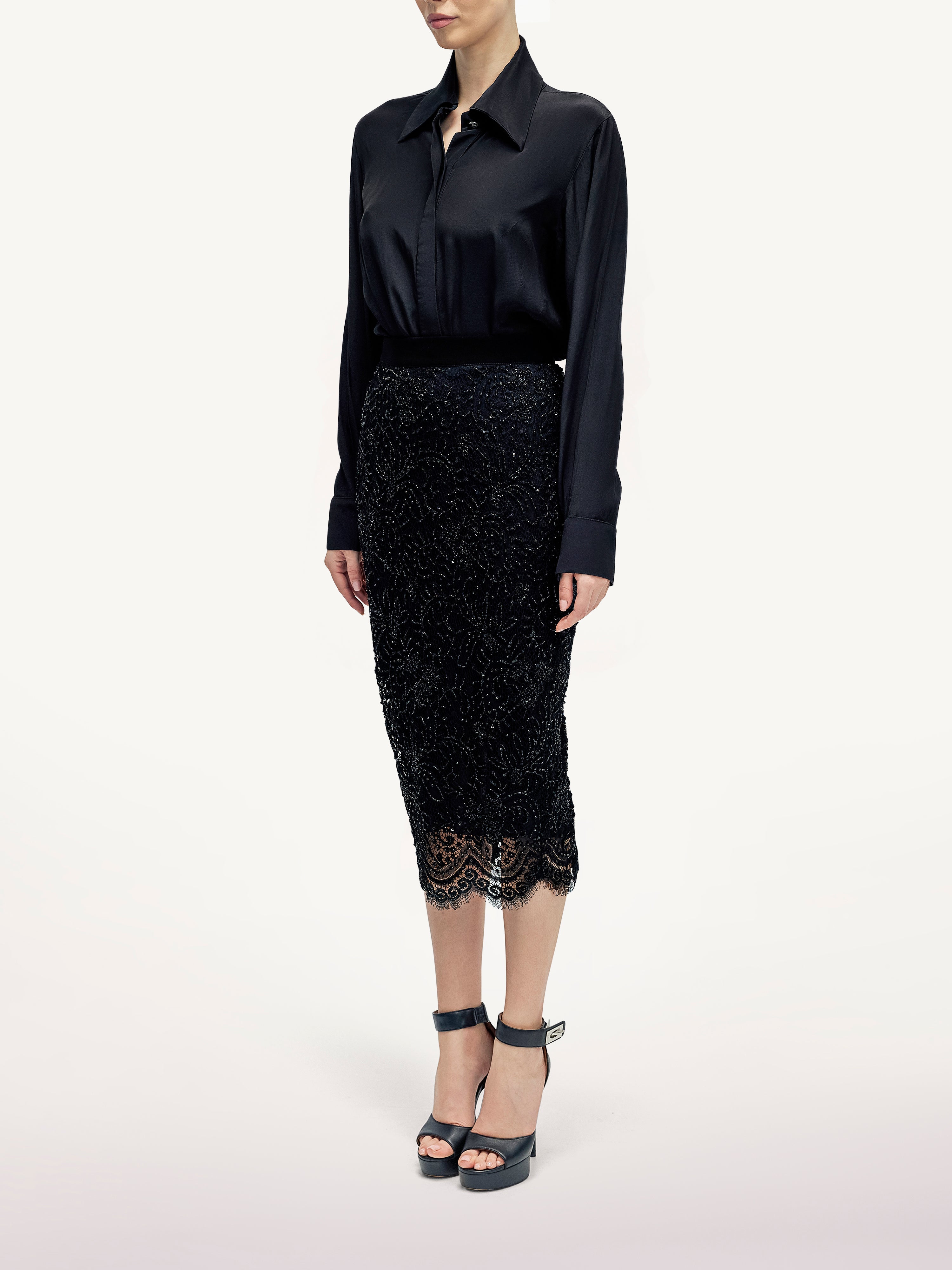 Costum cu Fusta din Dantela Araftu Couture
