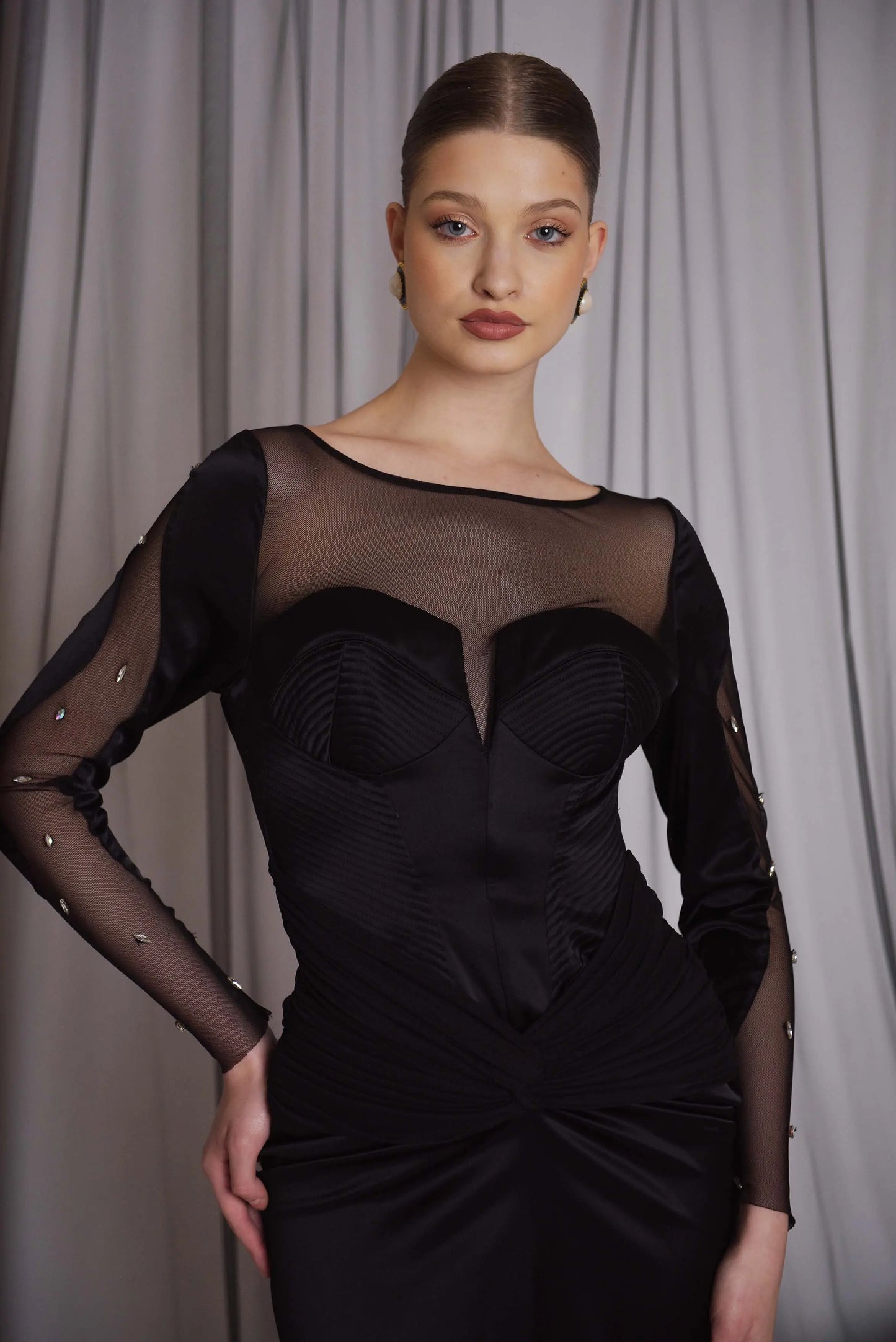 Rochie de seara cu trena si corset  Araftu Couture