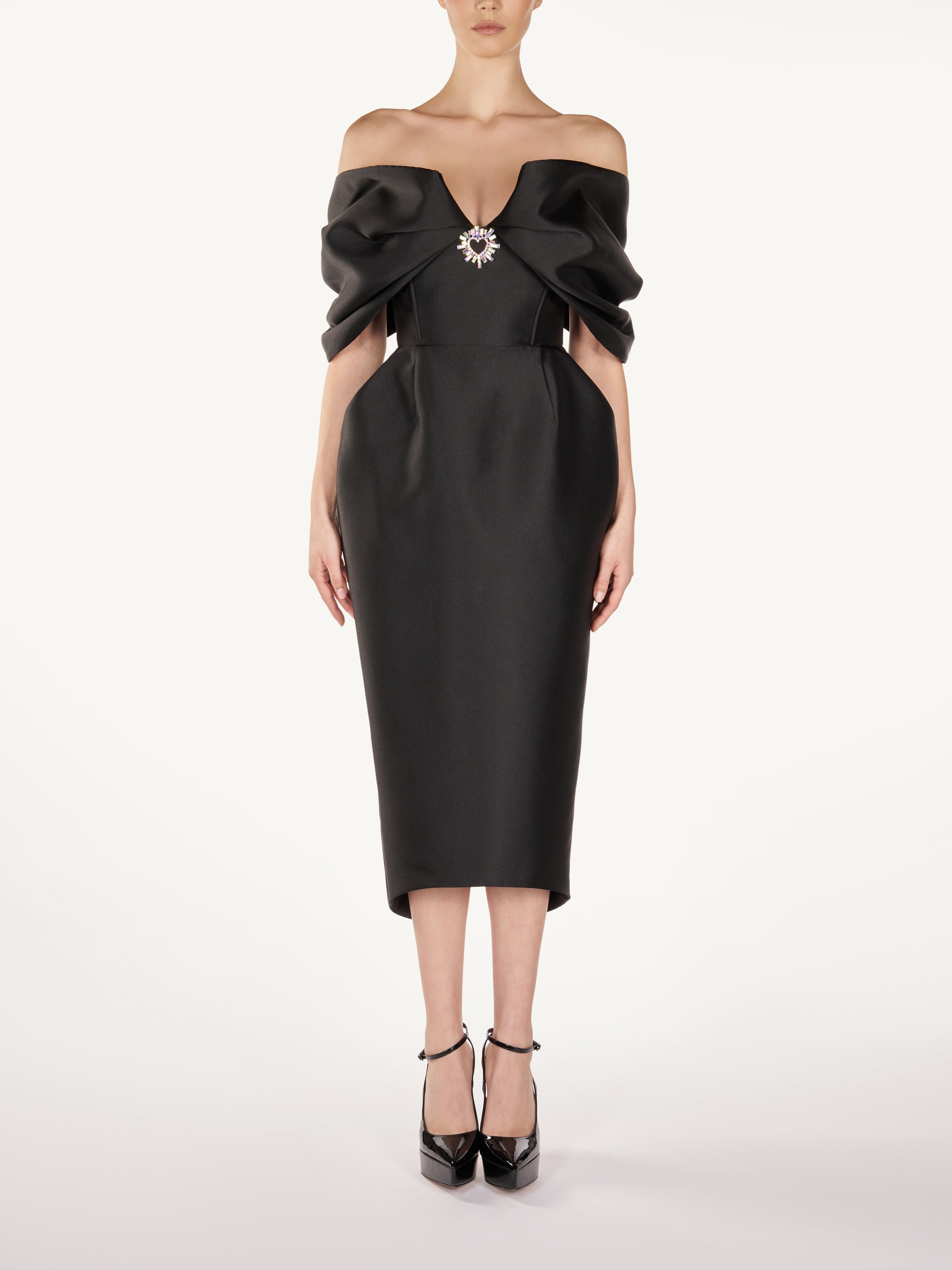 OFF SHOULDER MINI BOW DRESS Araftu Couture