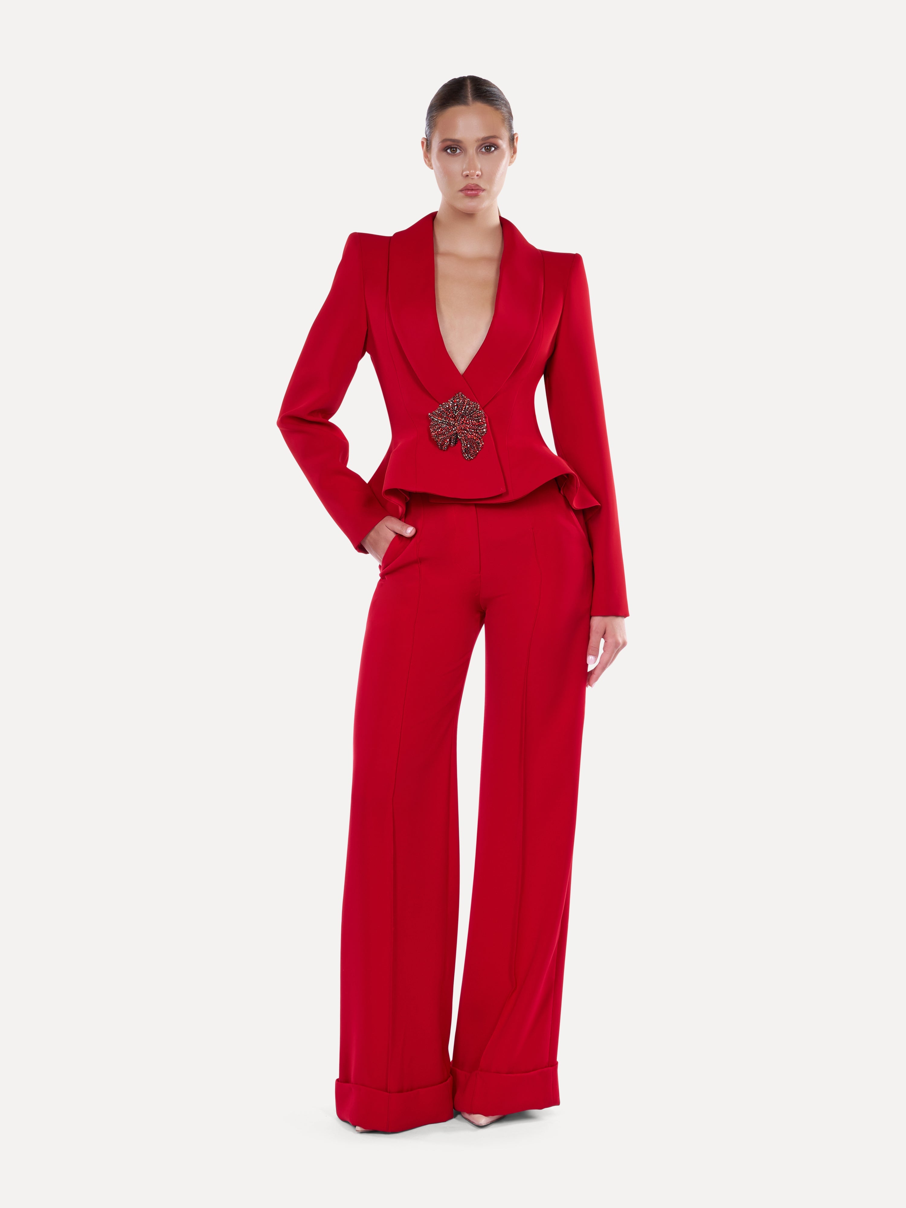 Costum elegant cu Pantaloni Lungi Araftu Couture
