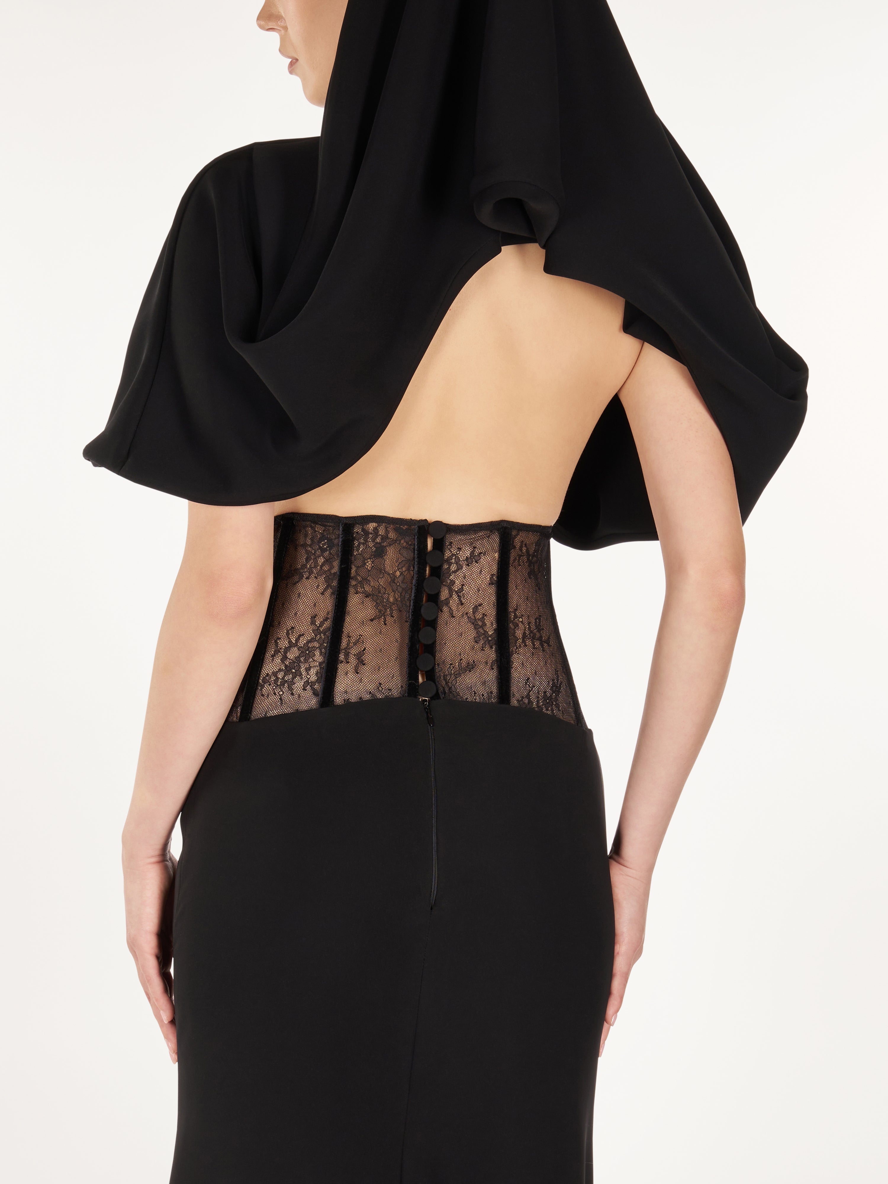 CAPE TOPE EVENING GOWN Araftu Couture