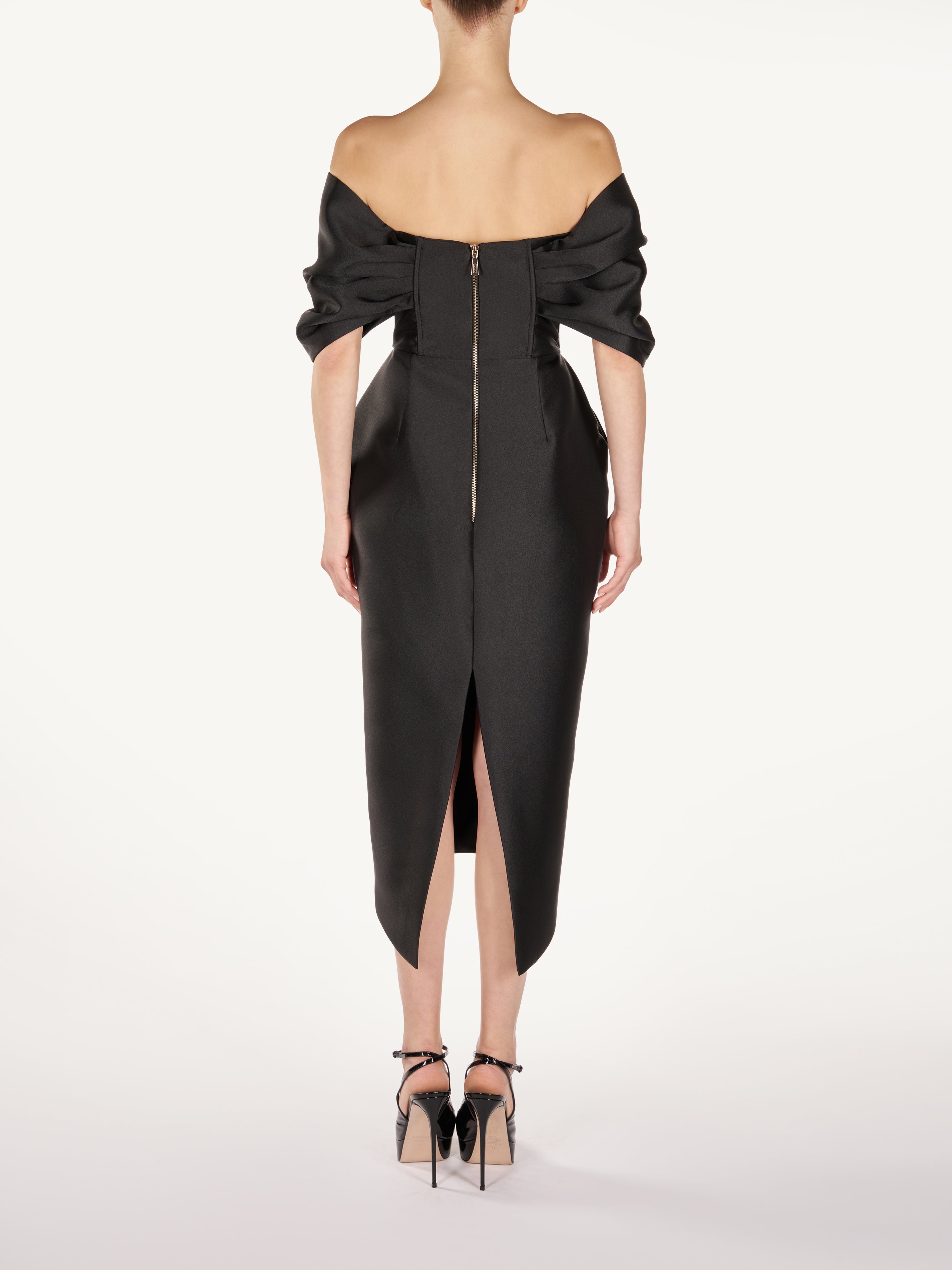 OFF SHOULDER MINI BOW DRESS Araftu Couture