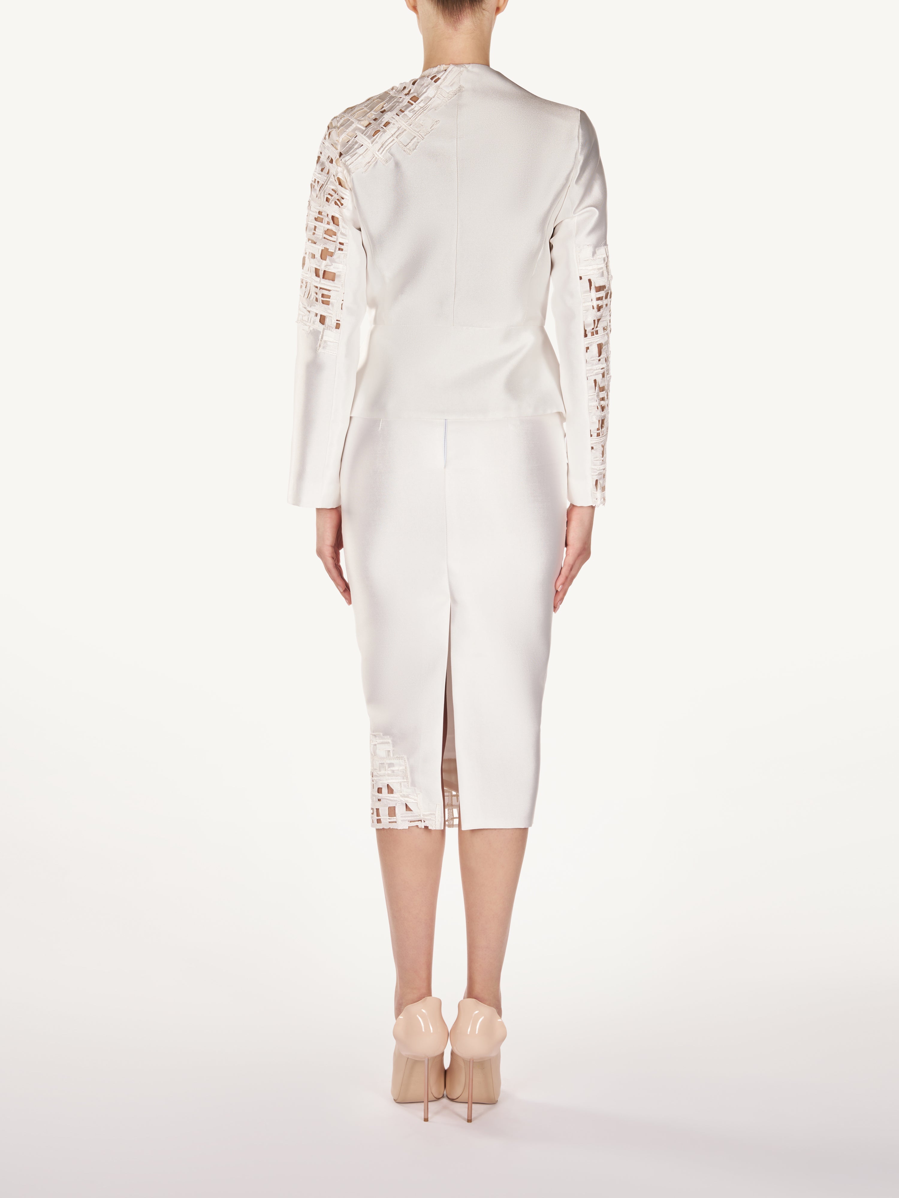 LASER CUT TAFETTA SUIT Araftu Couture