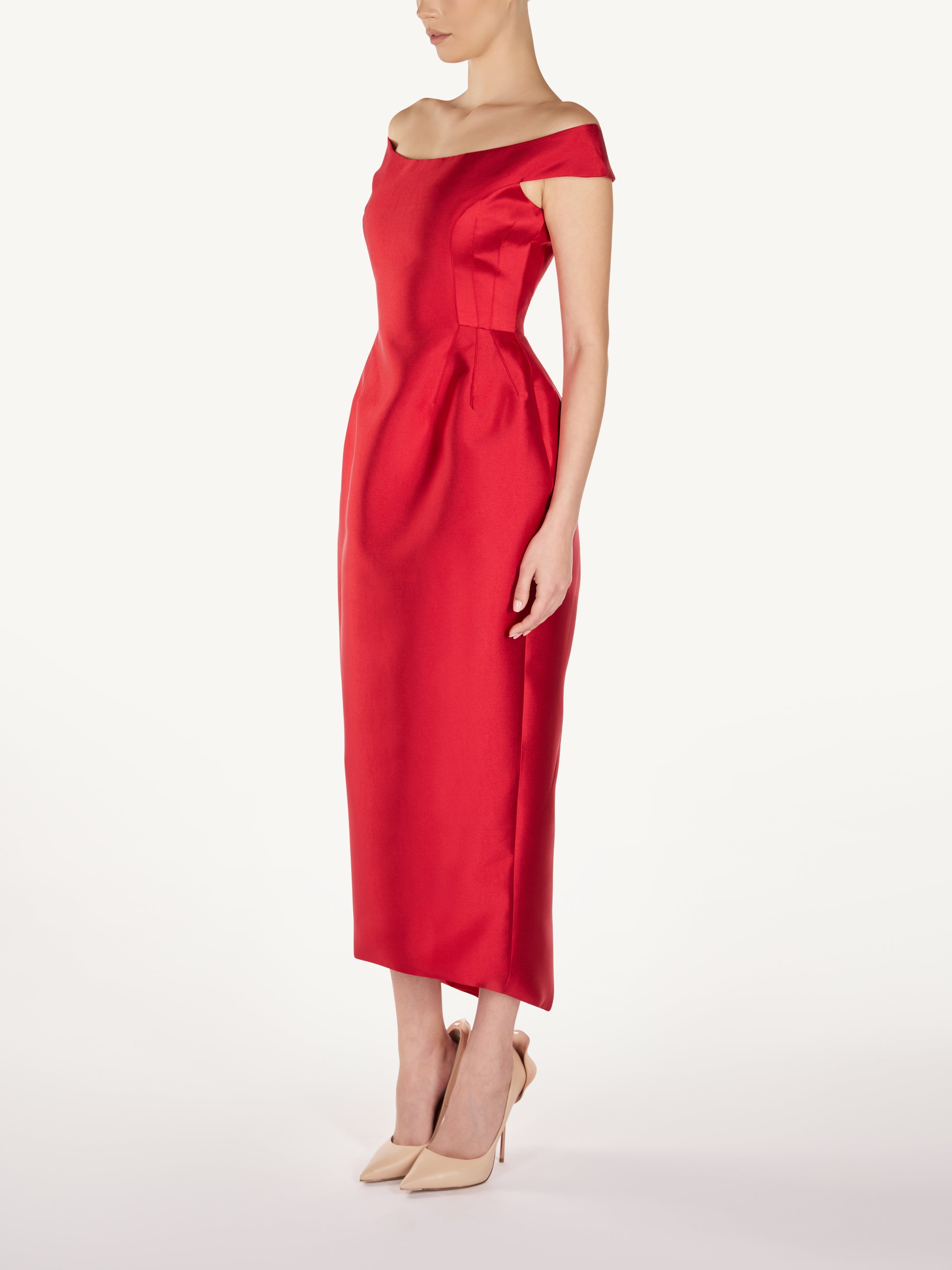 OFF SHOLDER MIDI DRESS Araftu Couture