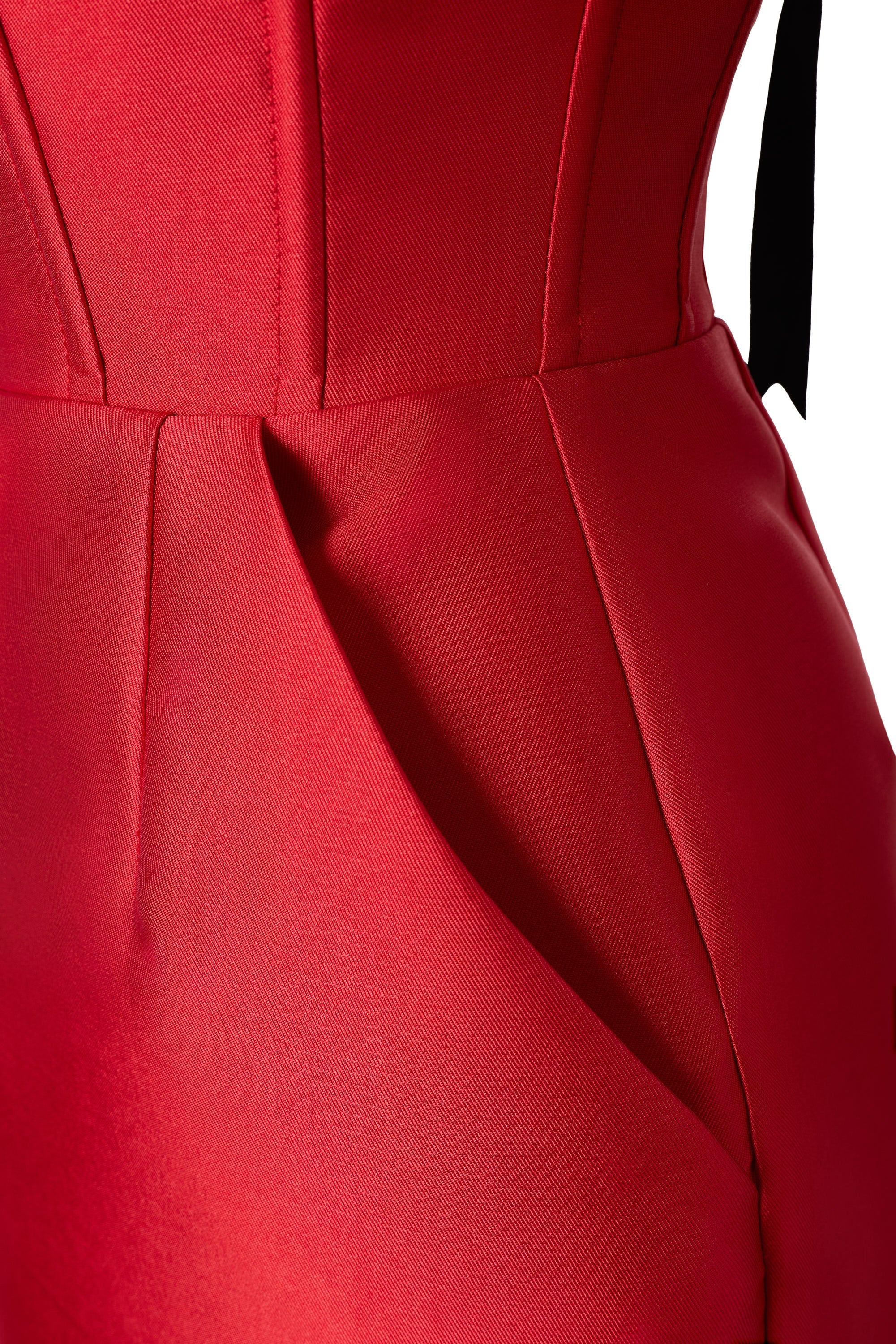 OFF SHOLDER STRUCTURED MIDI DRESS Araftu Couture