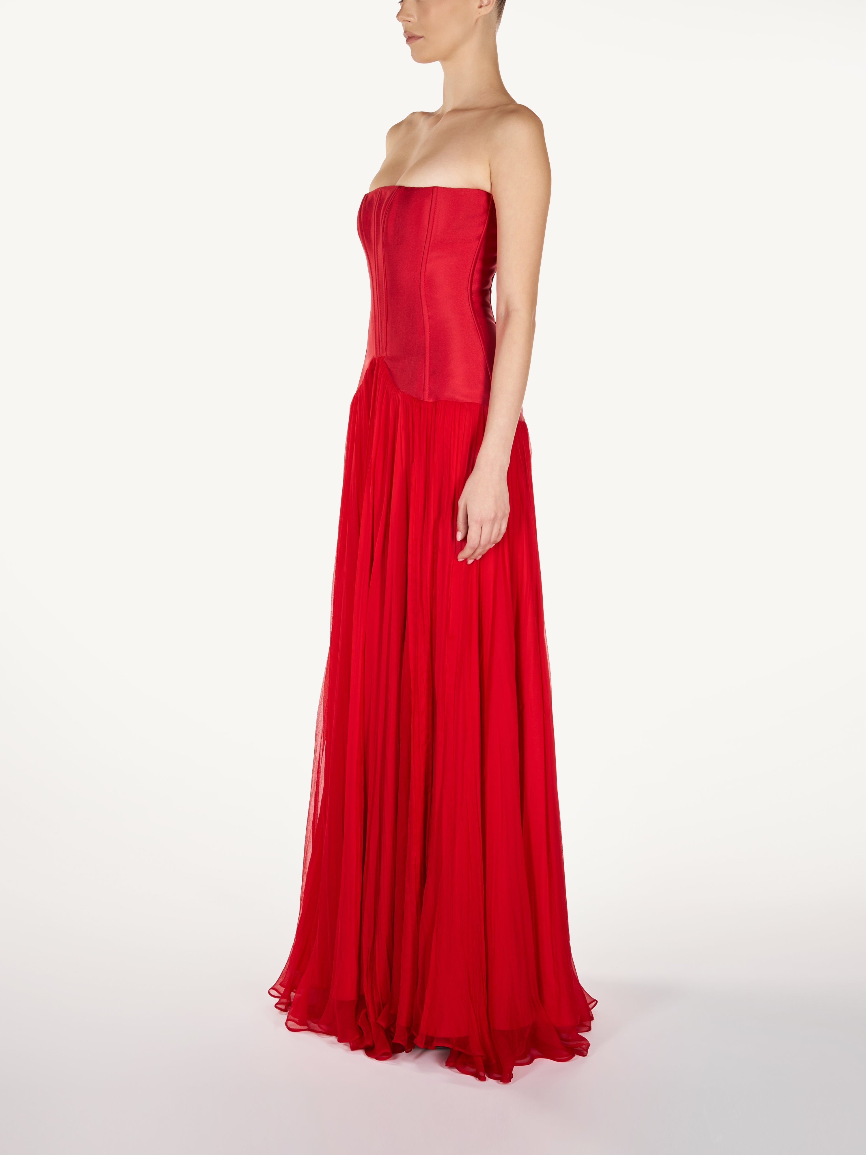 Rochie Rosie de Seara din Voal de Matase Araftu Couture