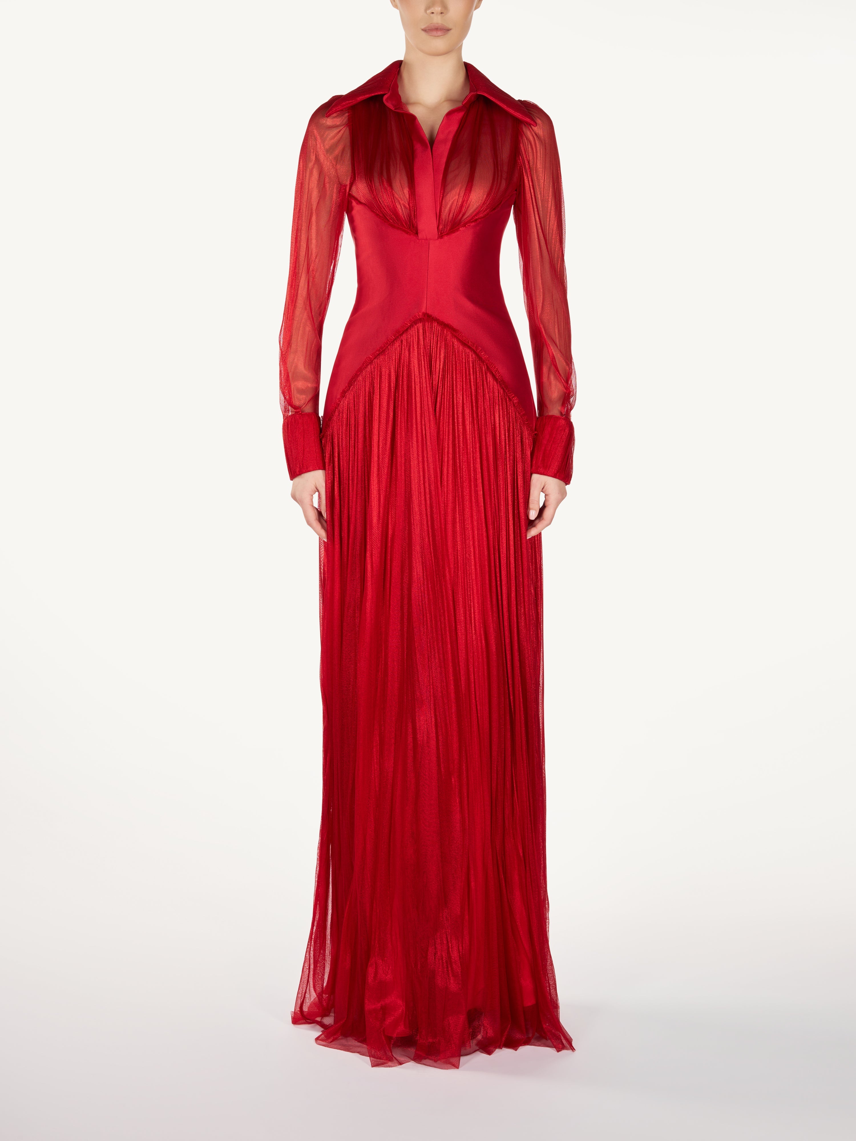 SHIRT STYLE EVENING SILK DRESS  Araftu Couture