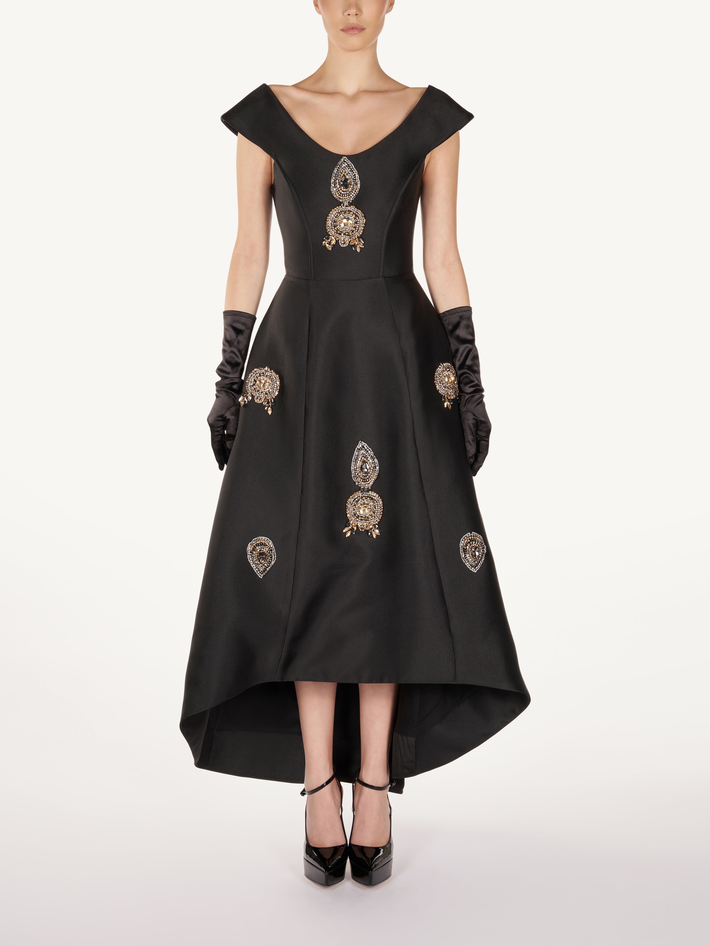 Rochie retro cu umeri cazuti  Araftu Couture