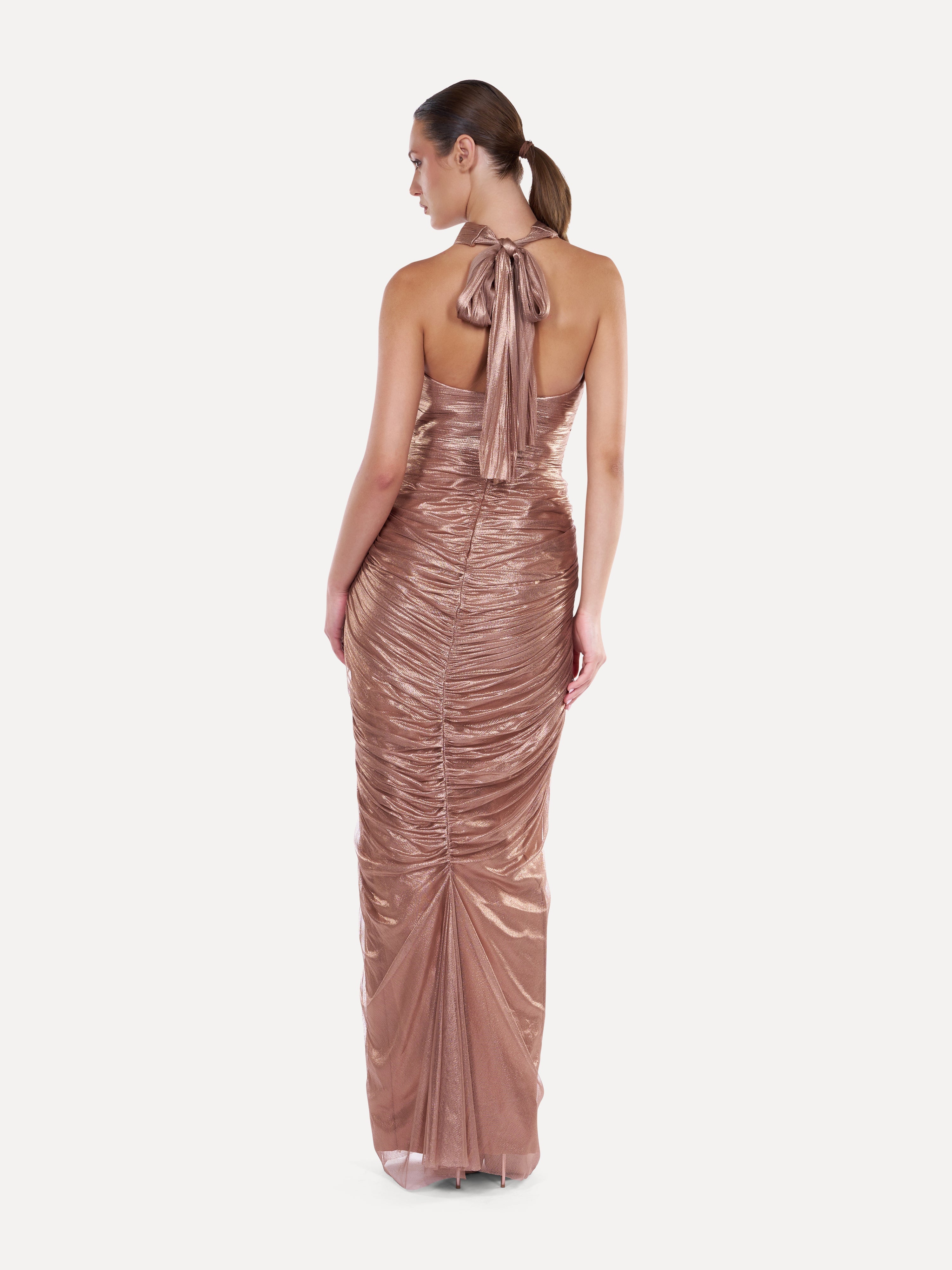 Rochie fronsata din tulle de matase  Araftu Couture