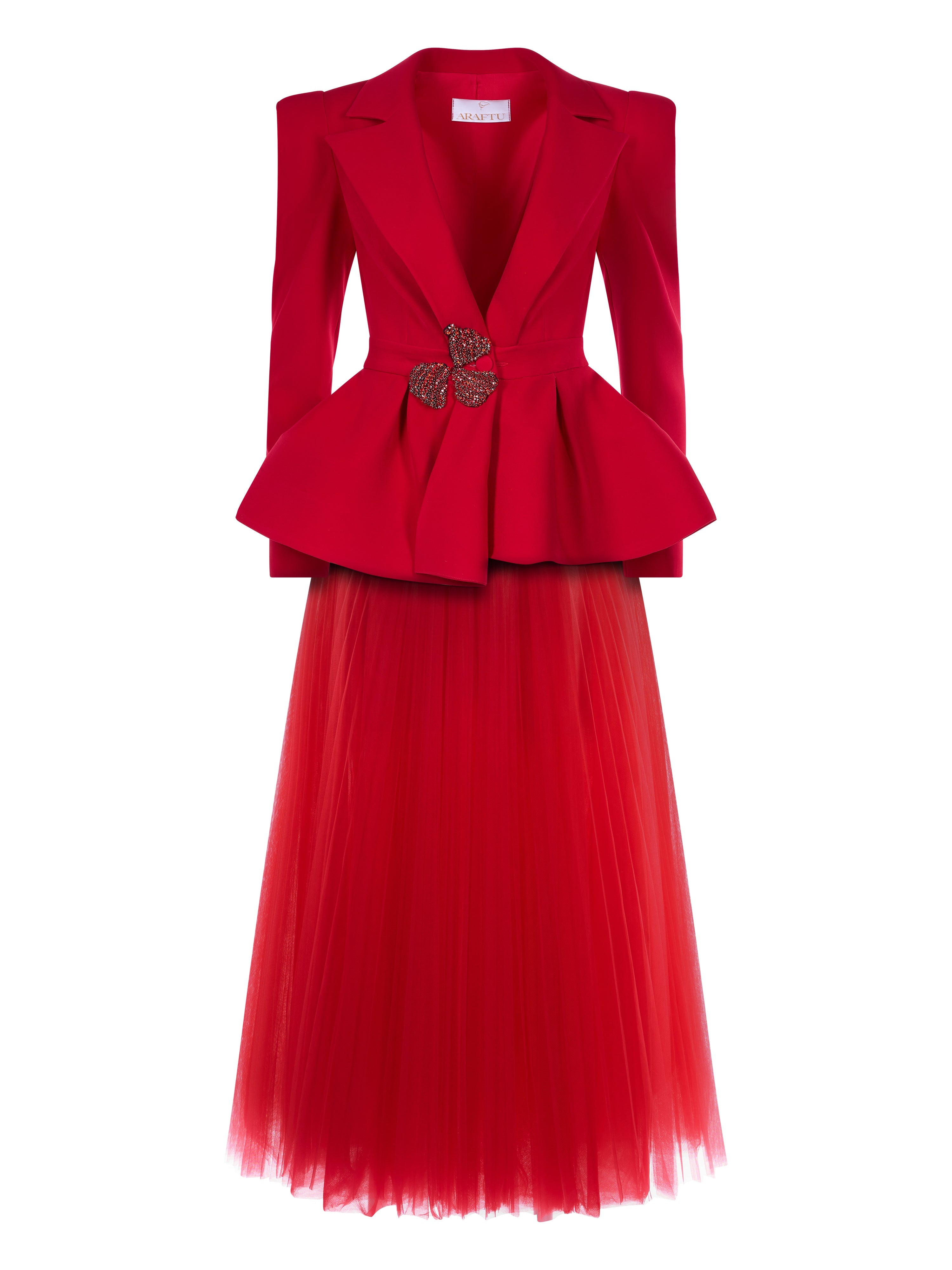 Peplum embellished skirt tulle  Araftu Couture
