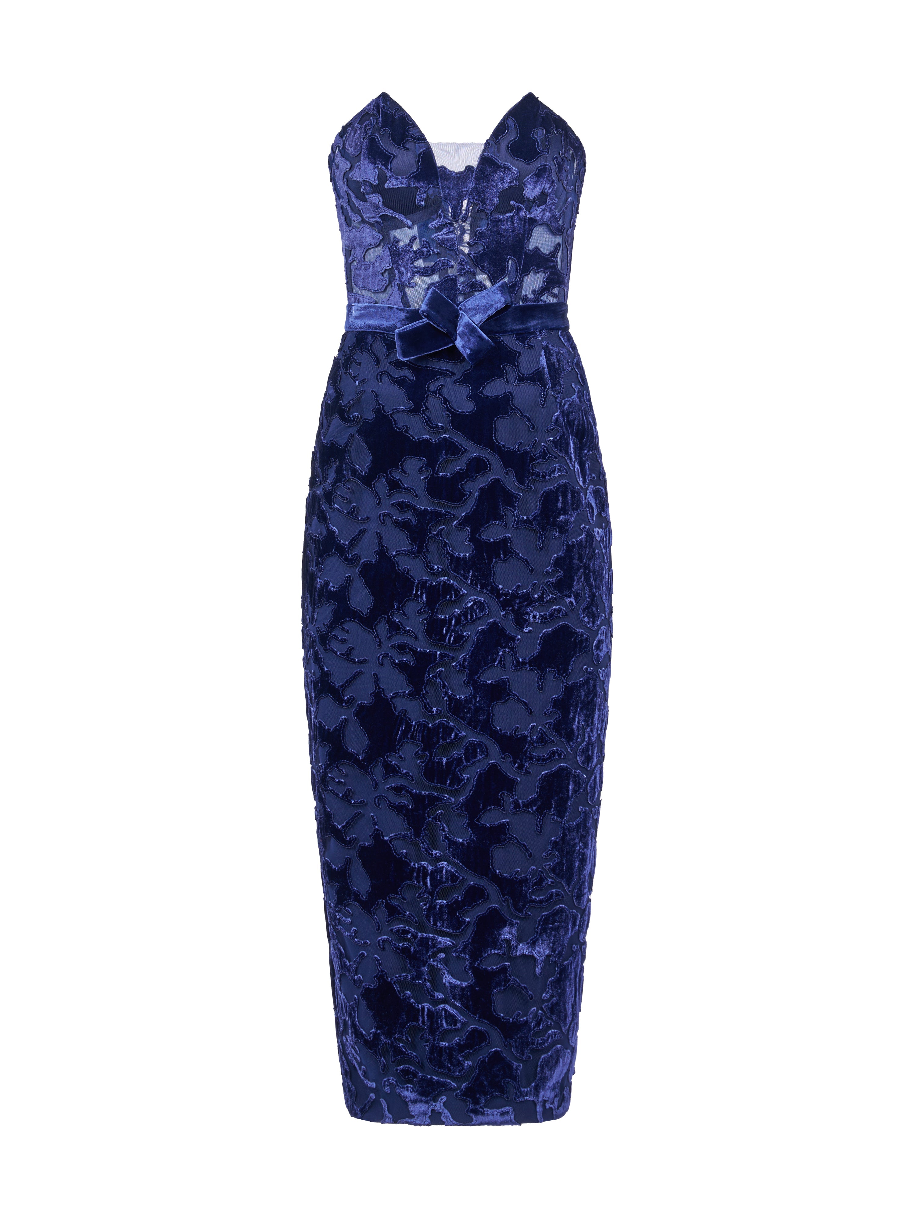 Rochie midi pe umeri din catifea  Araftu Couture