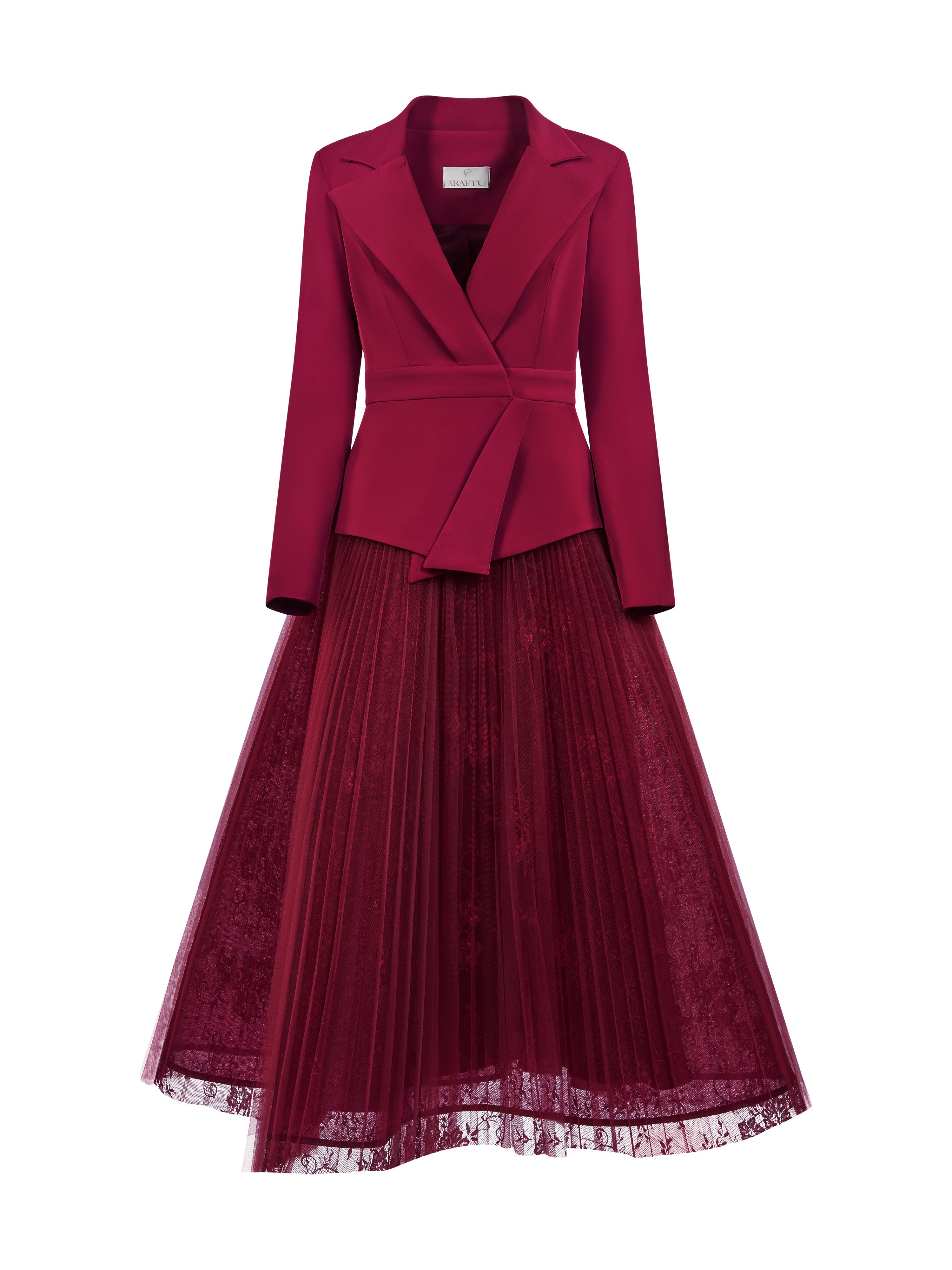 Costum cu fusta ampla din dantela  Araftu Couture