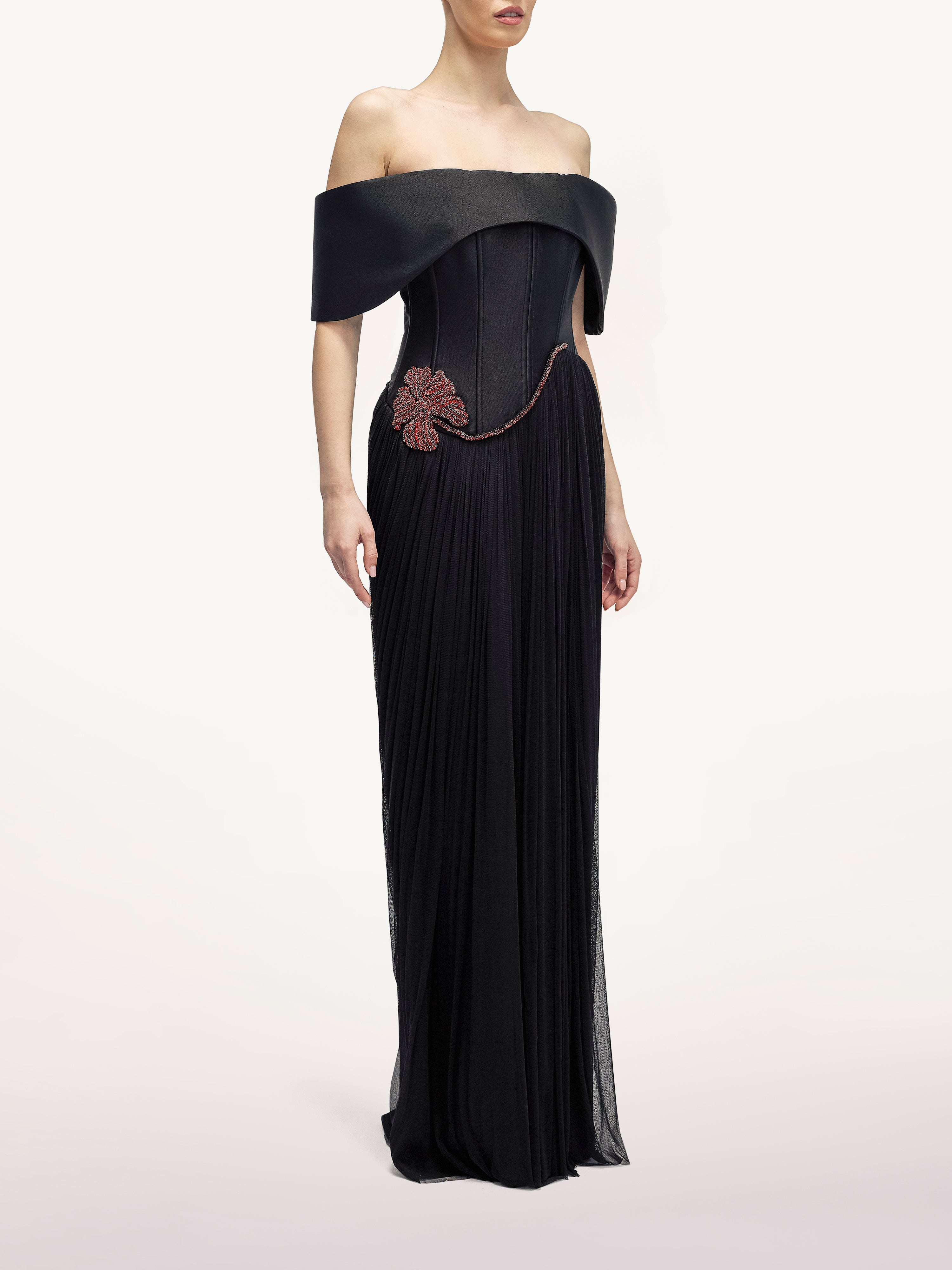 Rochie Neagra din Tulle de Matase  Araftu Couture