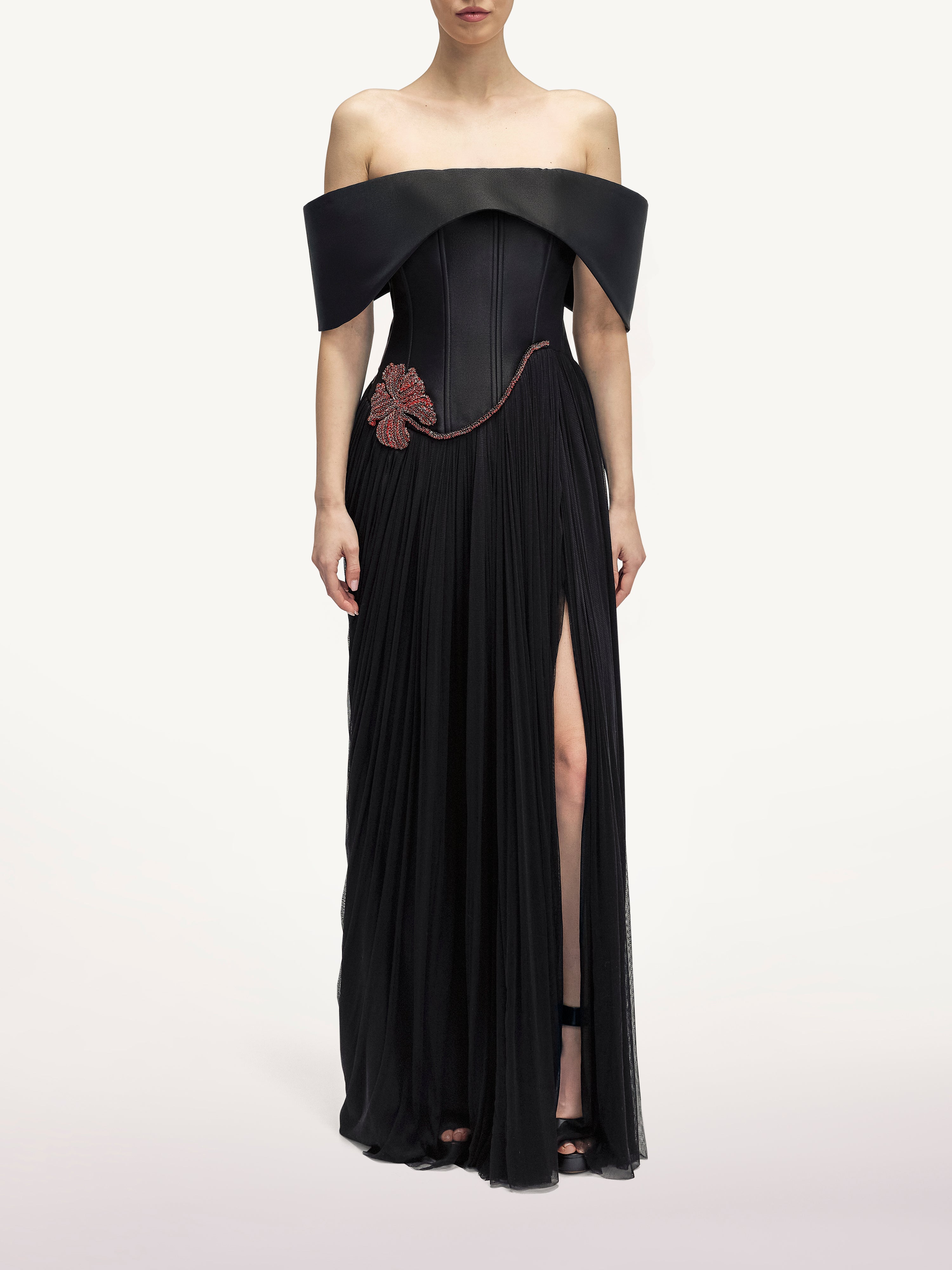 Rochie Neagra din Tulle de Matase  Araftu Couture