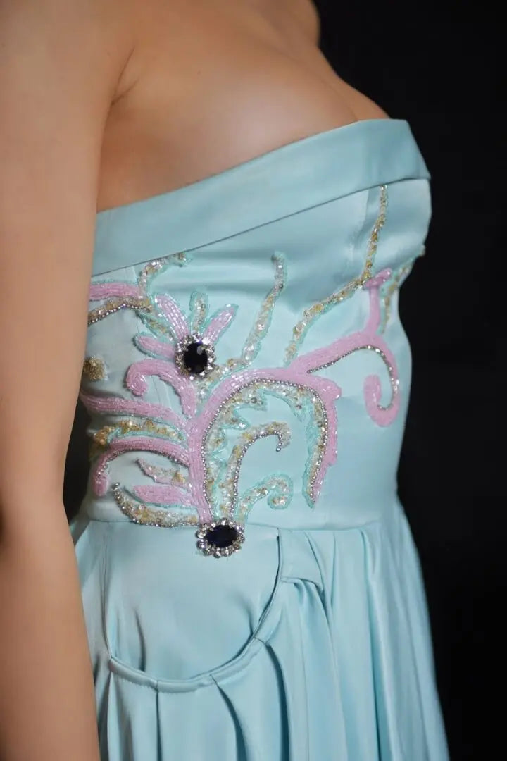 Rochie elegantă din tafta cu aplicații - Araftu Couture