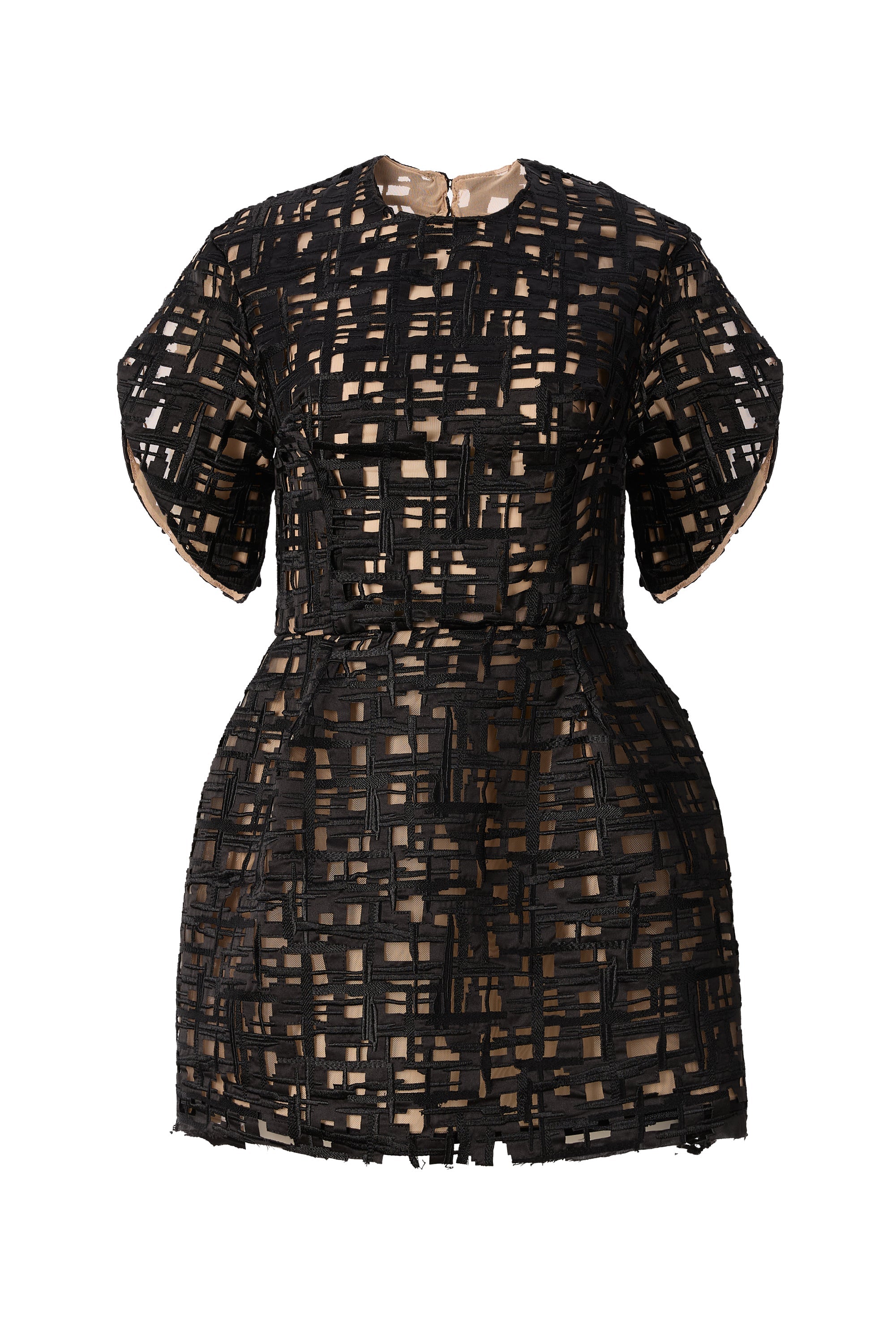 LACER CUT LACE MINI DRESS  Araftu Couture