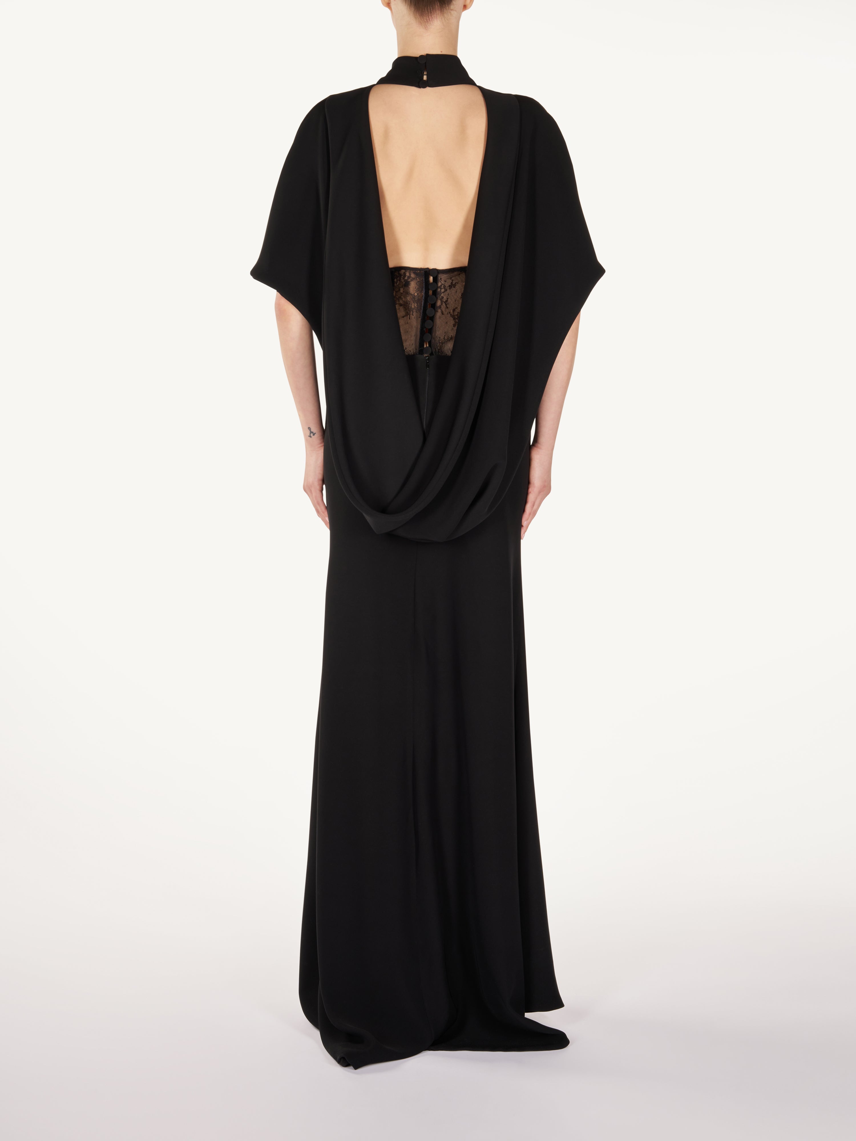 CAPE TOPE EVENING GOWN  Araftu Couture