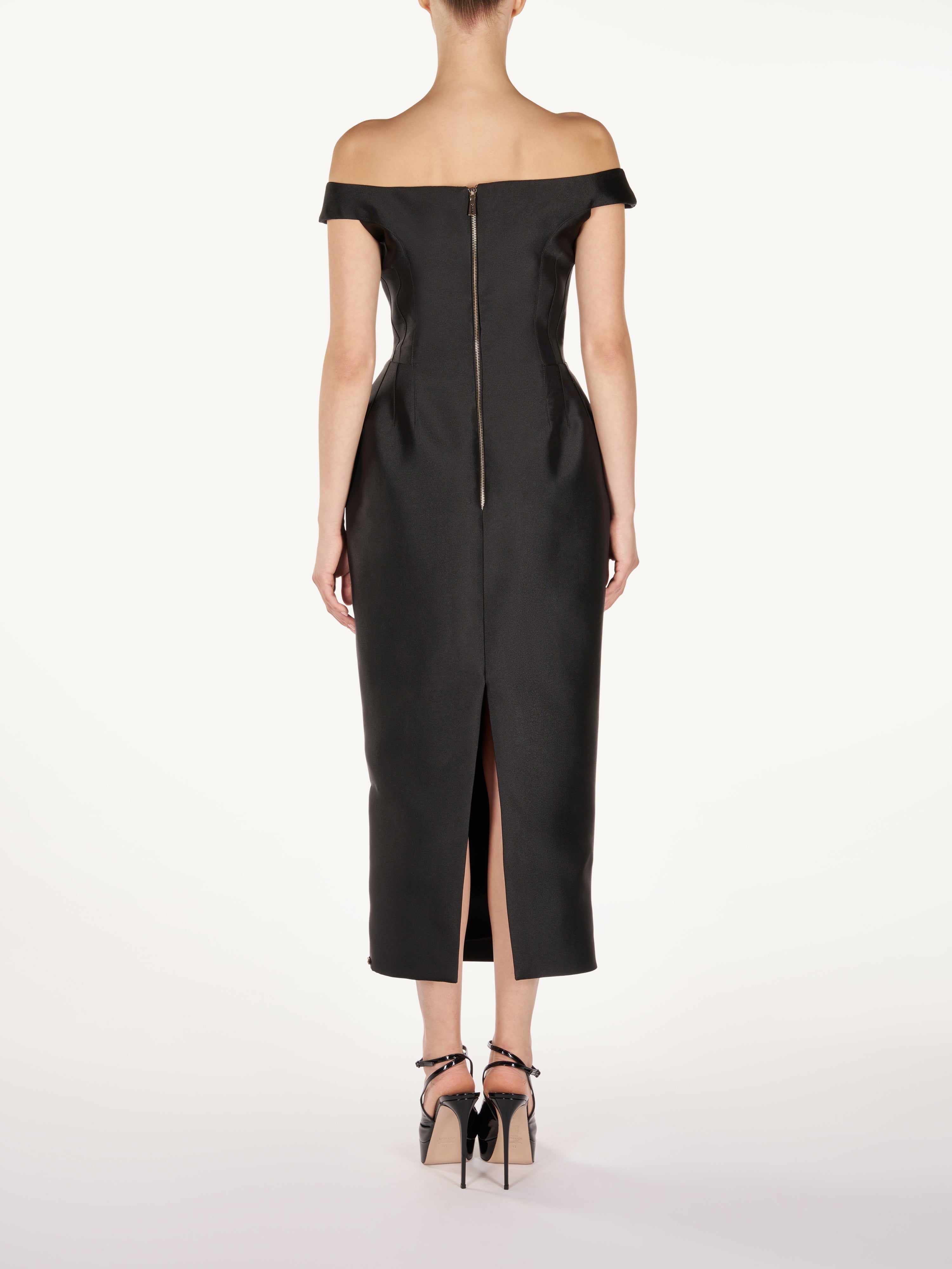 OFF SHOLDER MIDI DRESS WITH BEADS  Araftu Couture