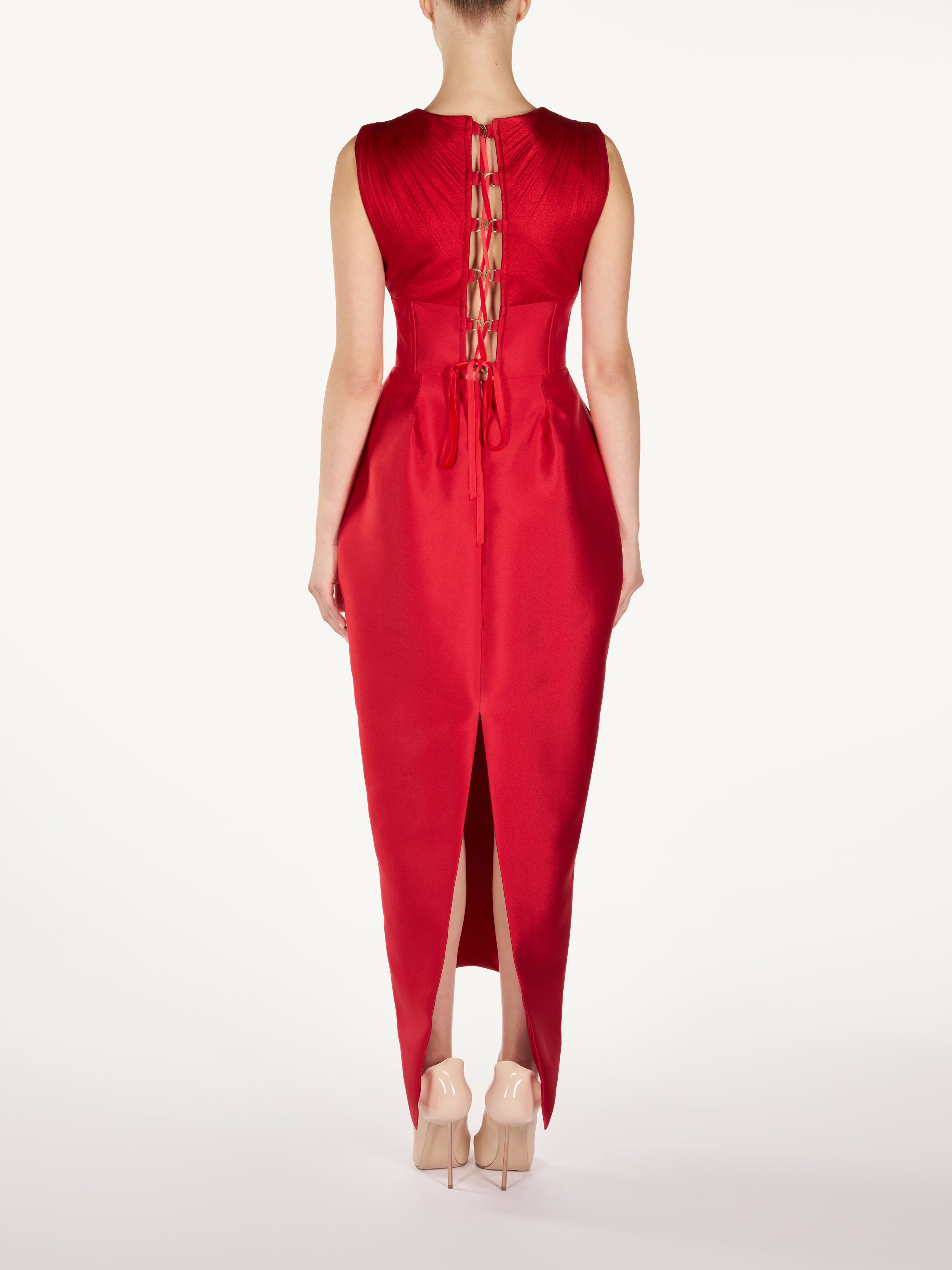 DRAPED TOP BALOON MIDI DRESS  Araftu Couture