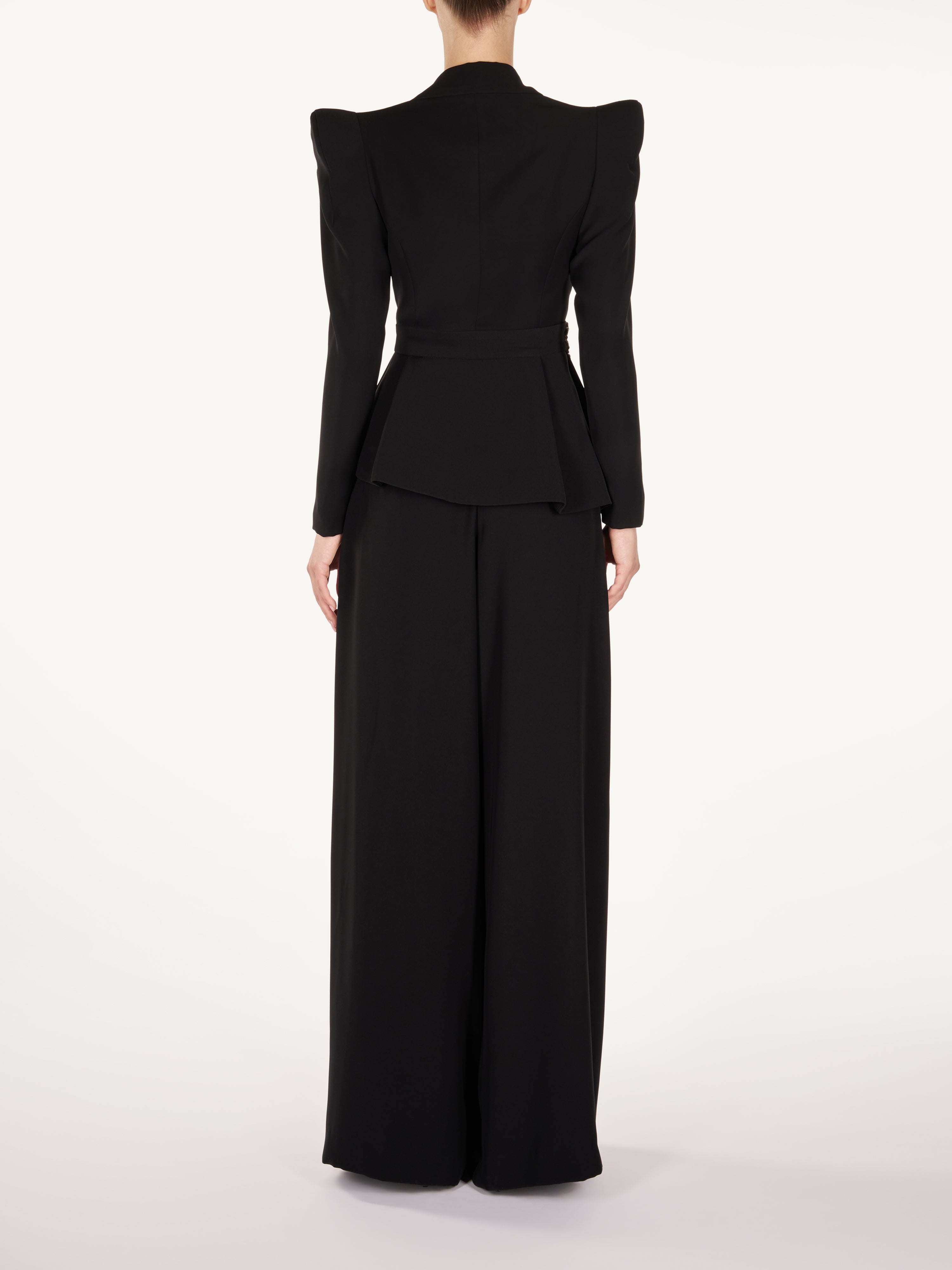 PEPLUM BLAIZER WITH BOW APLLIQUE  Araftu Couture